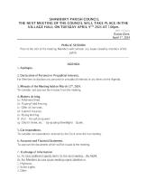 SHAWBURY PARISH COUNCIL -agenda April 2024